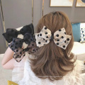 New Korean bow hair clip small fragrance wind clip ins web celebrity sen large hair clips for women